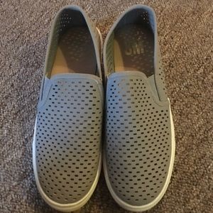 Grey slip on sneakers